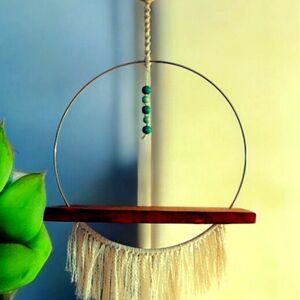 Hanging loop shelf.